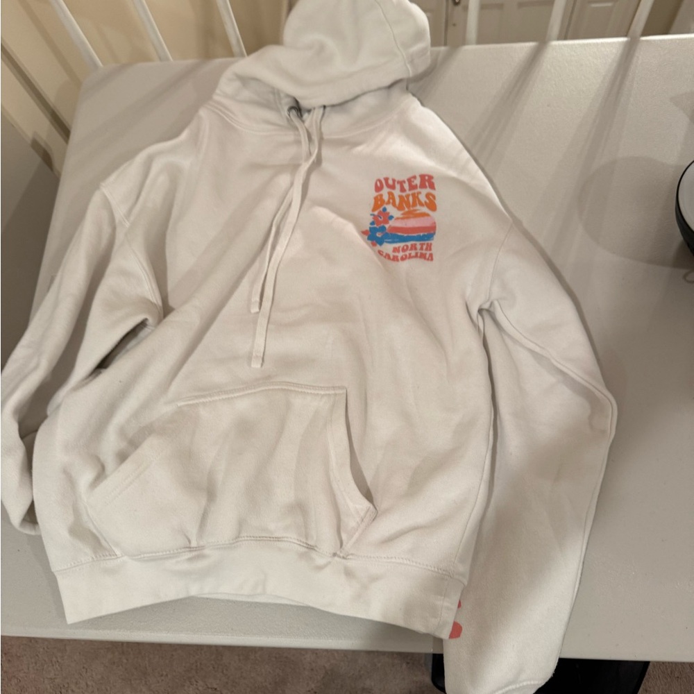 White Outer Banks NC Hoodie